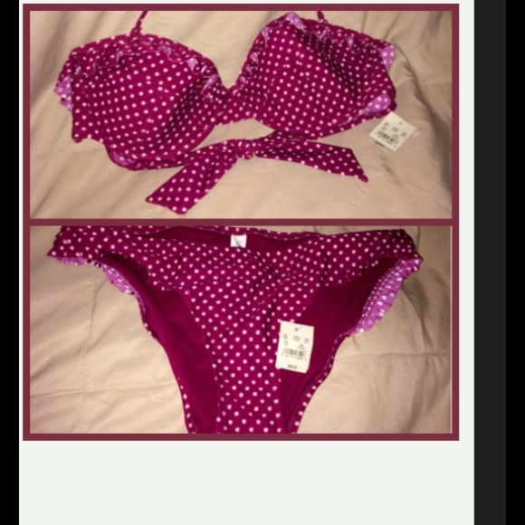 AE 🎁Gift🎁.., Red/Wine & White Stars, Swimwear
