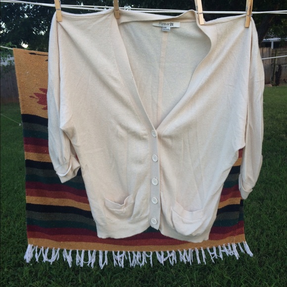 Beige slouch cardigan - Picture 4 of 4