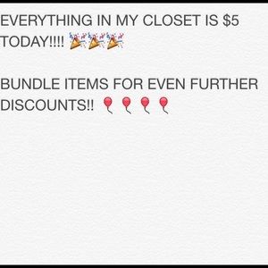 SALE - most items are now $5!!