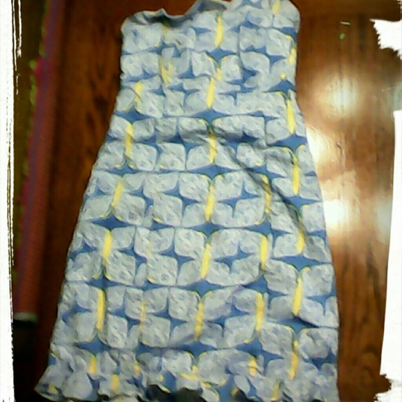 Strapless cotton dress