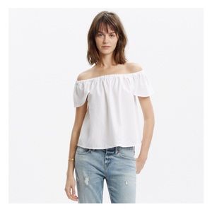 Madewell off the shoulder cropped top