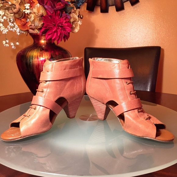 Beige Open toe booties from Banana republic