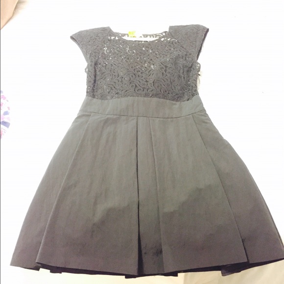 Black Lace top black cocktail dress