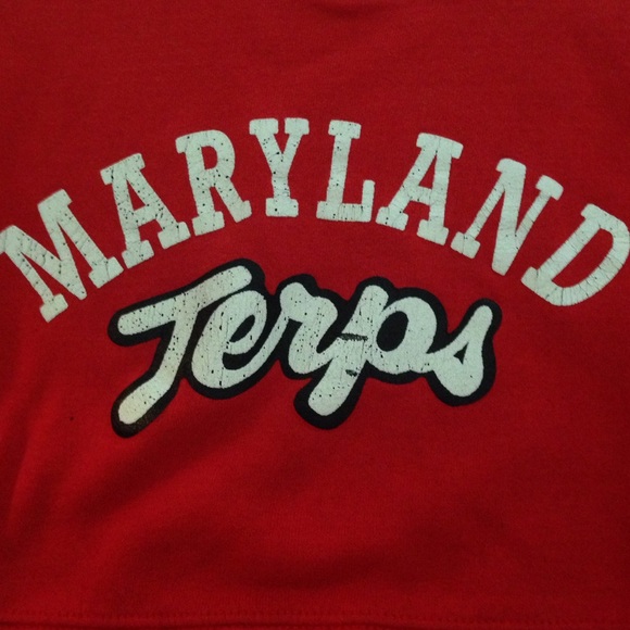 red University of Maryland crewneck / sweatshirt - Picture 3 of 3