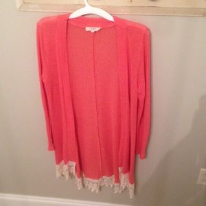 orange cardigan