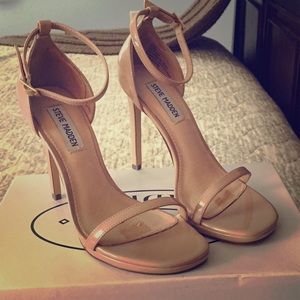 Steve Madden blush nude stripy sandals
