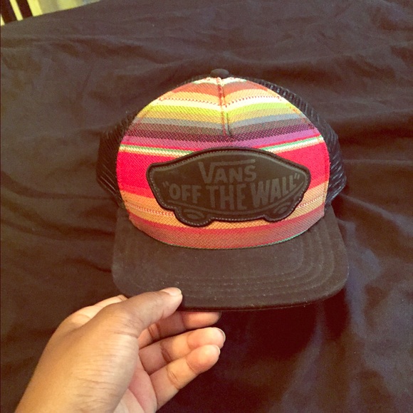 Vans rainbow hat.