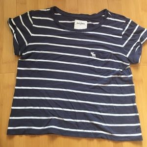 Striped Navy Crop Top from Abercrombie