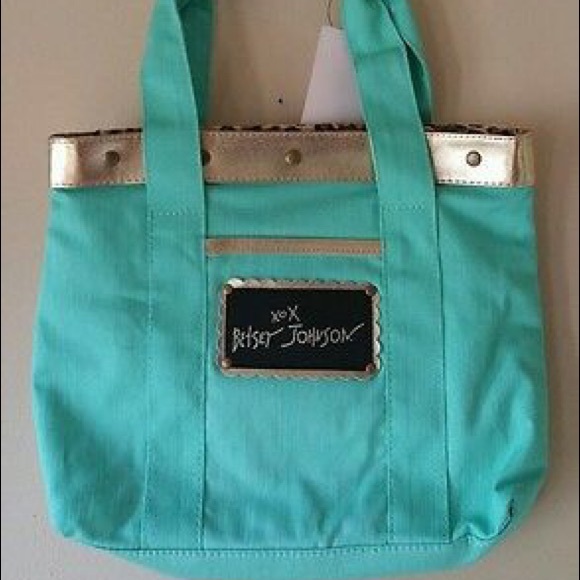 Betsey Johnson sea foam/mint small bag