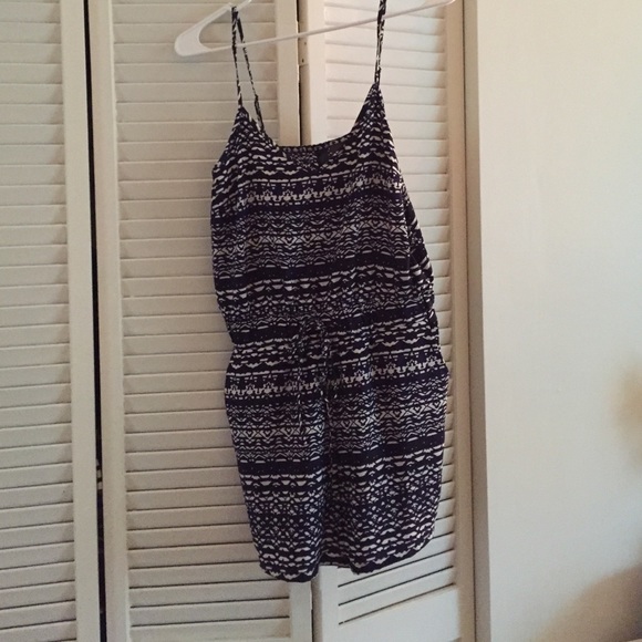 Tribal Print Navy Romper