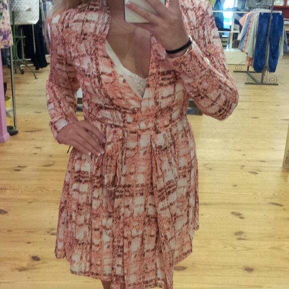 Ark & Co. Long Sleeve Wrap Dress - Picture 1 of 1