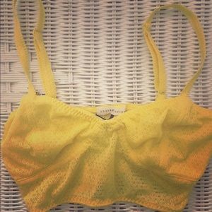 Yellow lace bralette or crop top
