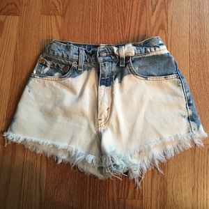 Acid Wash High Waist Jean Shorts