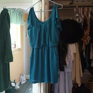 Turquoise spring/summer casual dress
