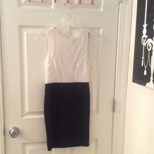 Classy black and White Lace Dress