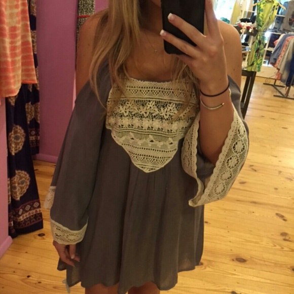 Language Cold Shoulder Dress