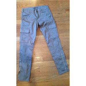 Khaki J BRAND Skinny Cargo Ankle Zip Pant