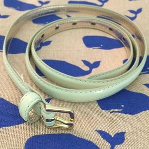 Mint green skinny belt