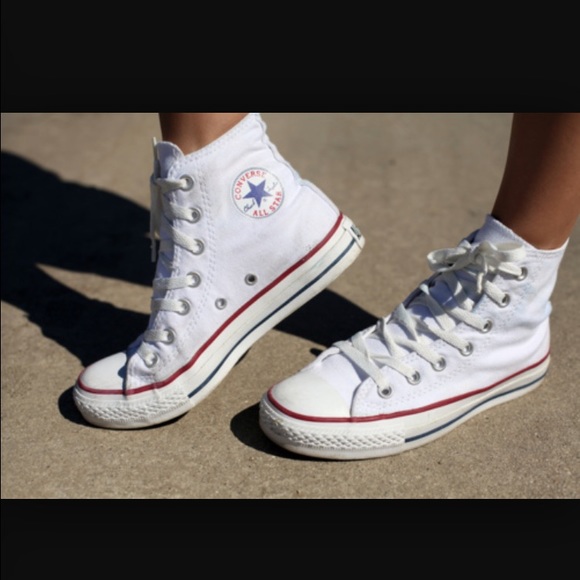 ISO HIGH TOP WHITE CONVERSE!!