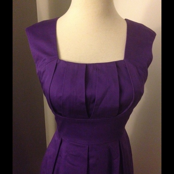 Calvin Klein Deep Purple Flare Dress - Picture 2 of 2