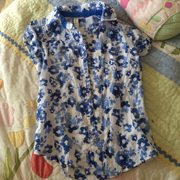 Floral Short Sleeved Flannel