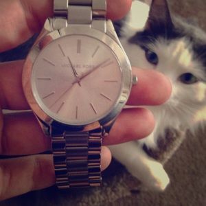 RESERVED Slim silver runway watch