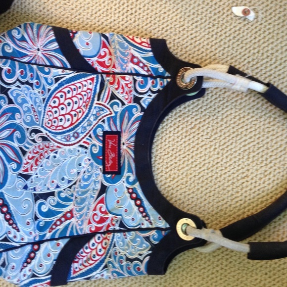 Rare blue and red Vera Bradley tote purse!