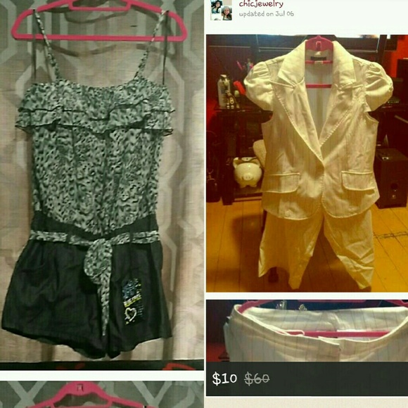 White suit and Jean Romper