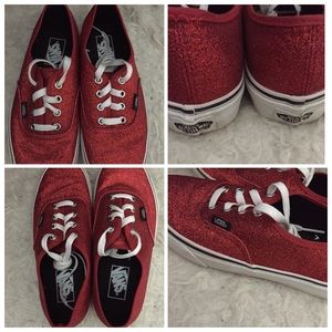 Red Sparkle Vans