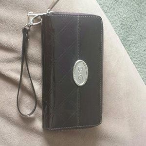 D&G dark purple wristlet