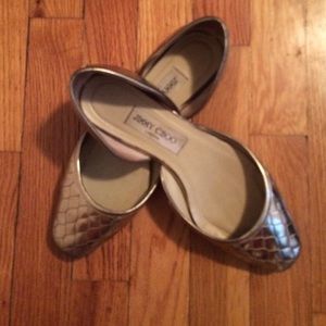 Jimmy Choo Gold Flats