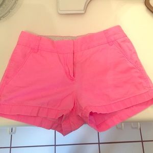 Pink J. Crew Chino Shorts