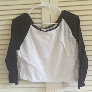 cropped baseball tee