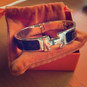 Brand New Hermes black gold H bracelet inspired
