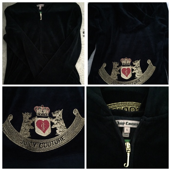 Dark Blue Juicy Couture Zip Up - Picture 1 of 1