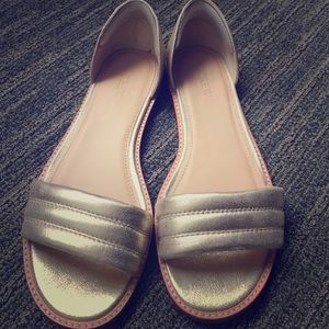 Jcrew Gold Leather Hayes sandals