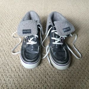 Grey Sperry Top-Slider Winter High Top