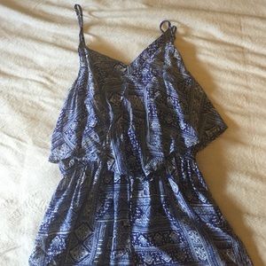 geometric print romper