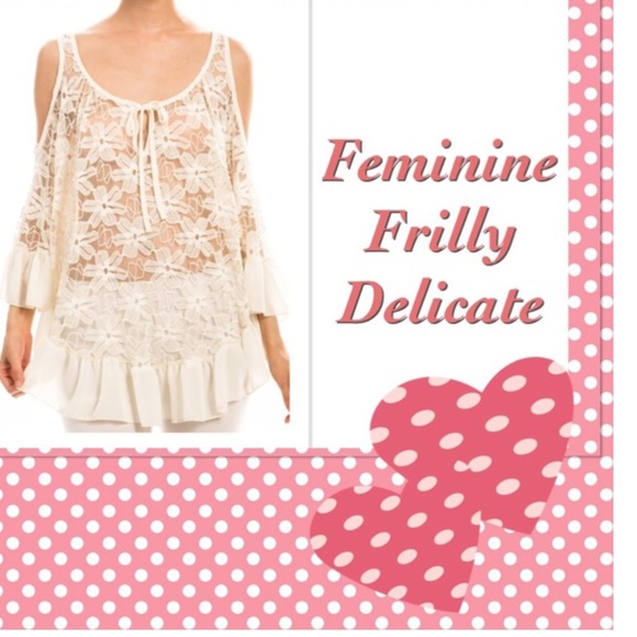 BOHO BLOUSE IVORY OPEN SHOULDER PEPLUM  NWT
