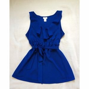 Sleeveless Royal Blue Maternity Top