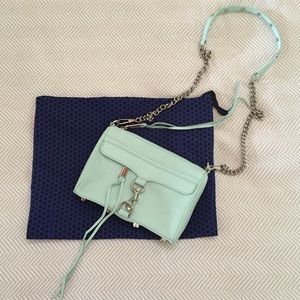 Rebecca Minkoff Mini MAC// mint cross body bag