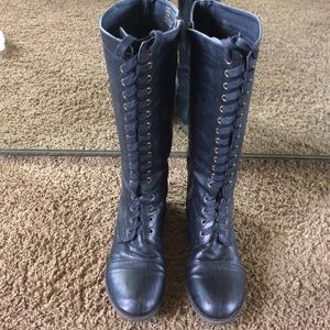 Tall black boots 7.5