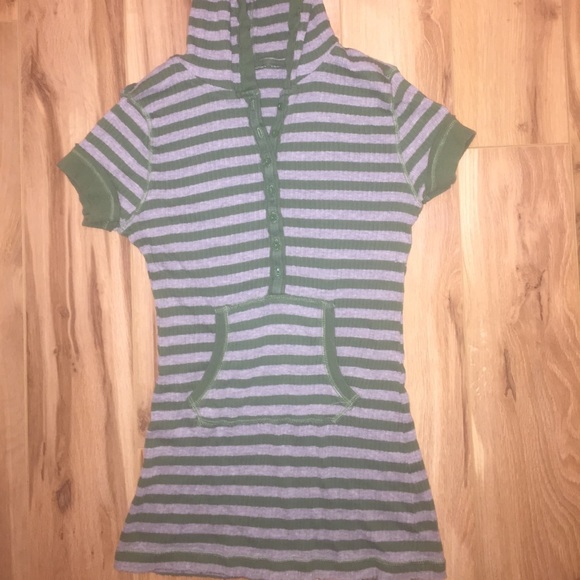 Green and grey hoodie