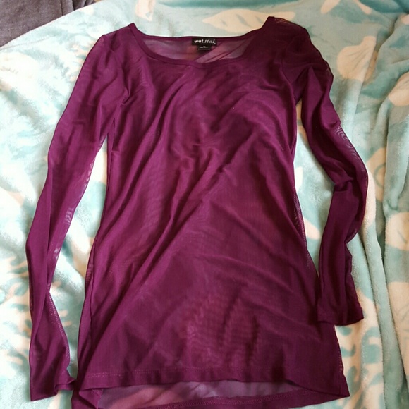 Mesh purple shirt