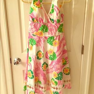 Lilly Pulitzer Halter Alligator Floral Dress