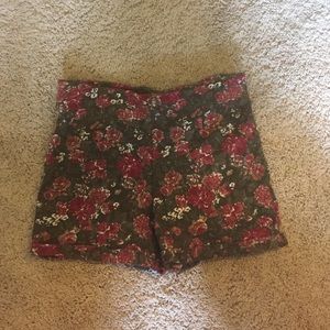 floral high-waisted shorts