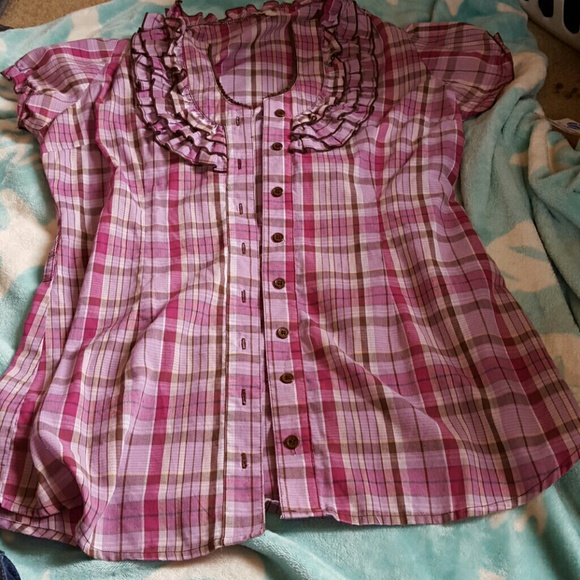 Button up plaid shirt