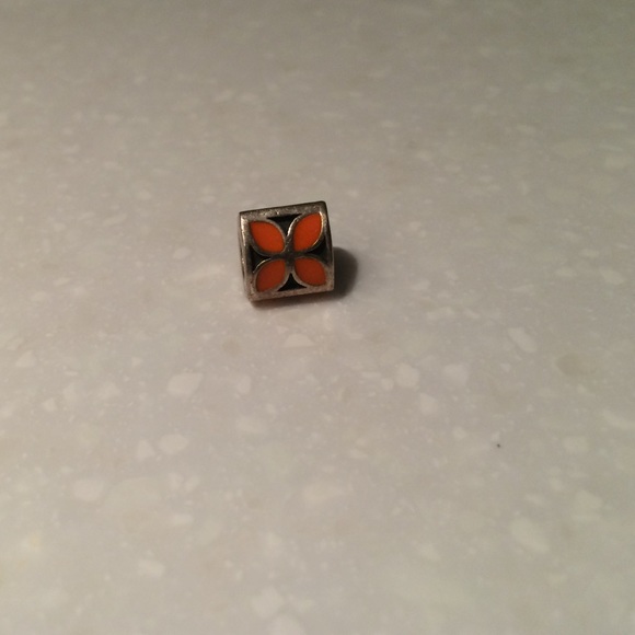Orange pandora charm