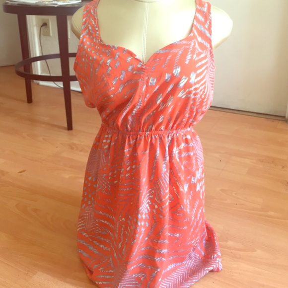 Forever 21 medium orange & gray sun dress SALE!!