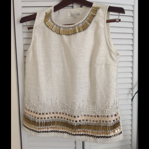 English Rose sequin top, sz M